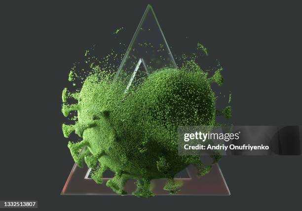 covid-19 delta particles - variante delta do sars cov 2 - fotografias e filmes do acervo