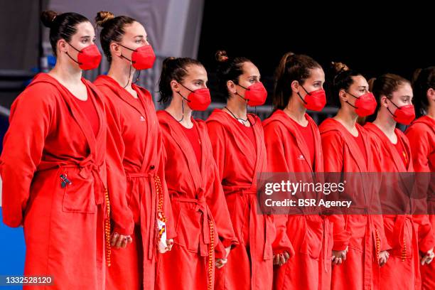 Paula Leiton of Spain, Maica Garcia of Spain, Roser Tarrago Aymerich of Spain, Judith Forca of Spain, Clara Espar of Spain, Irene Gonzalez of Spain,...