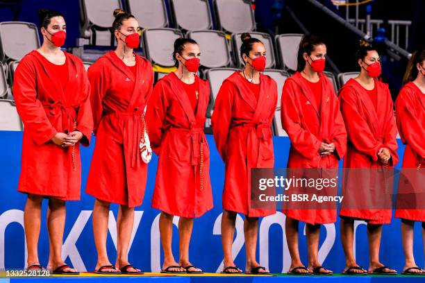 Paula Leiton of Spain, Maica Garcia of Spain, Roser Tarrago Aymerich of Spain, Judith Forca of Spain, Clara Espar of Spain, Irene Gonzalez of Spain,...