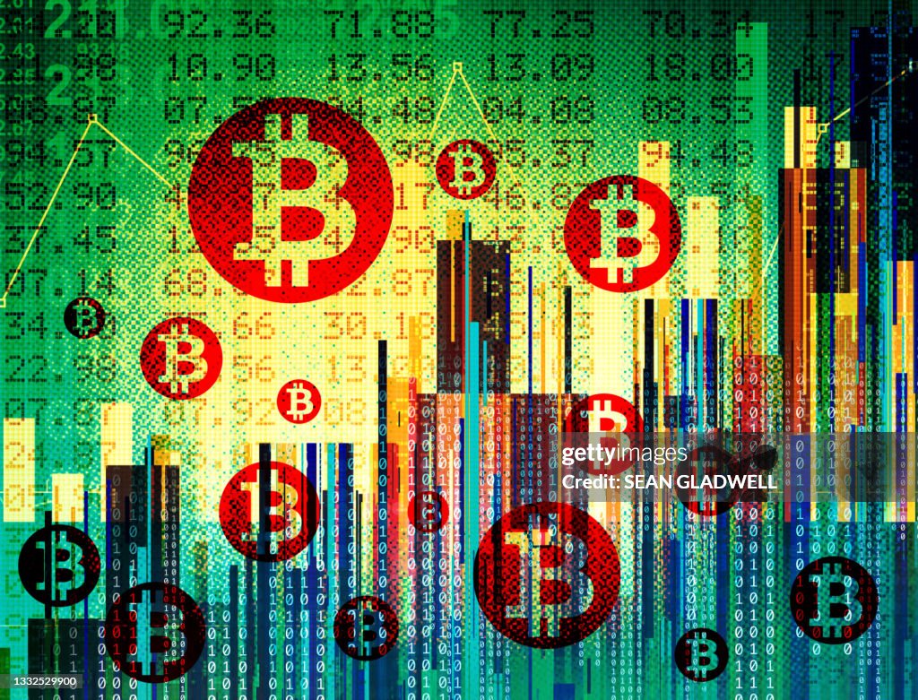 Bitcoin graphic illustration