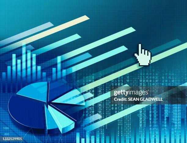 pie chart and graphs - finanzbericht stock-fotos und bilder