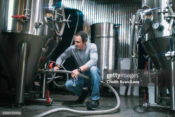 local small business craft brewery - brewery tank stock pictures, royalty-free photos & images