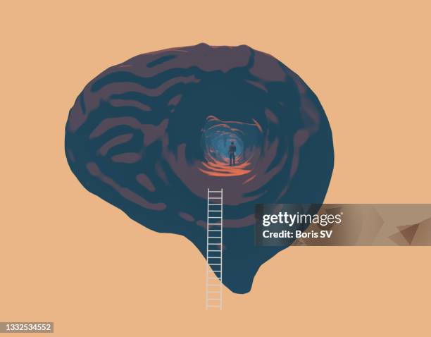 discovering the mind - remembrance imagens e fotografias de stock