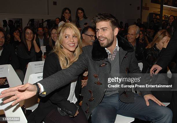 Shakira and Gerard Pique attend the launching of 'Dos Vidas' book written by Joan Pique on November 17, 2011 in Barcelona, Spain.