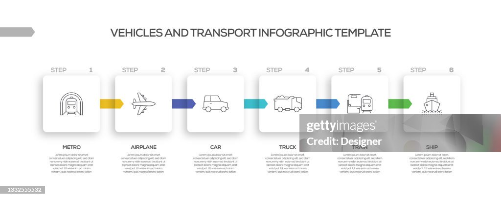 Vehicles And Transport Related Process Infographic Template Process ...