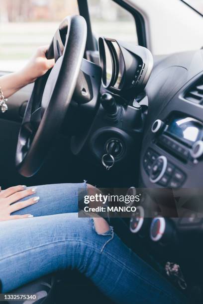 woman driver - hand steering wheel stock pictures, royalty-free photos & images