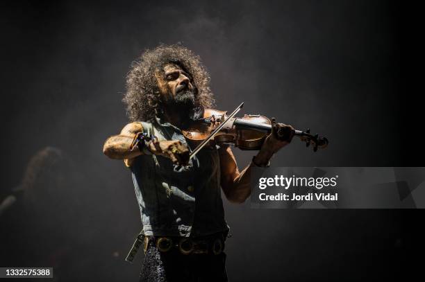 Ara Malikian performs on stage during Cap Roig Festival at Jardins de Cap Roig on August 05, 2021 in Palafrugell, Spain.