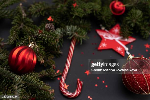 christmas fir tree on wooden board background with copy space - christmas background copy space stock pictures, royalty-free photos & images