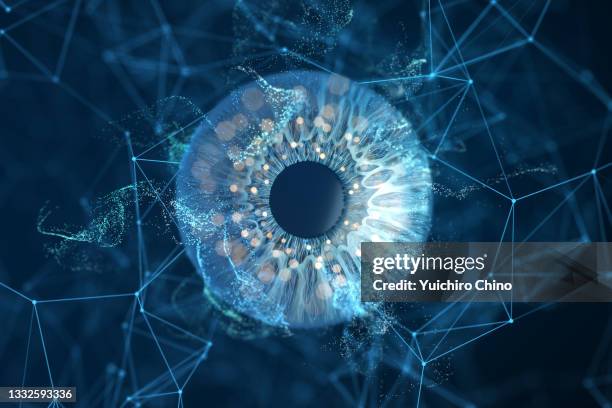 biometric eye scan - iris auge stock-fotos und bilder