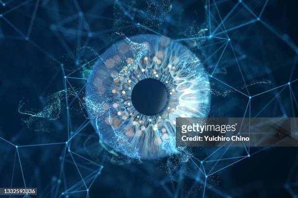 biometric eye scan - 虹彩 ストックフォトと画像