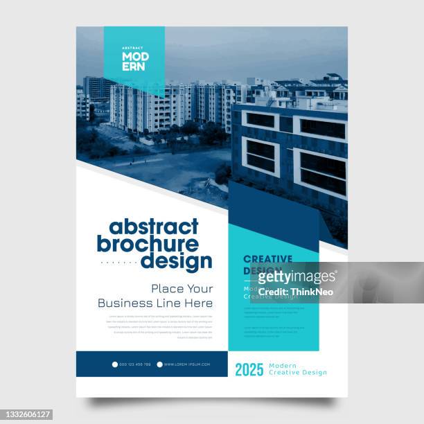 poster cover book design template with space for photo background, use for annual report, proposal, portfolio, brochure, flyer, leaflet, catalog, magazine, booklet, vector template in a4 layout - flyer leaflet stock illustrations
