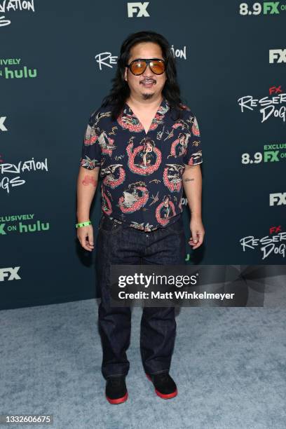 Bobby Lee attends the premiere of FX's new comedy series "Reservation Dogs" at NeueHouse Los Angeles on August 05, 2021 in Hollywood, California.