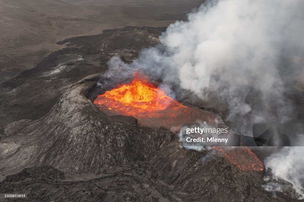 Fagradalsfjall Volcano Crater Iceland Volcanic Eruption