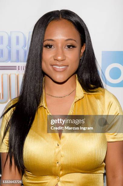 Rhonda Saunders attends the 'Brat Loves Judy' We TV watch party at Views Bar and Grill Atlanta on August 05, 2021 in Atlanta, Georgia.