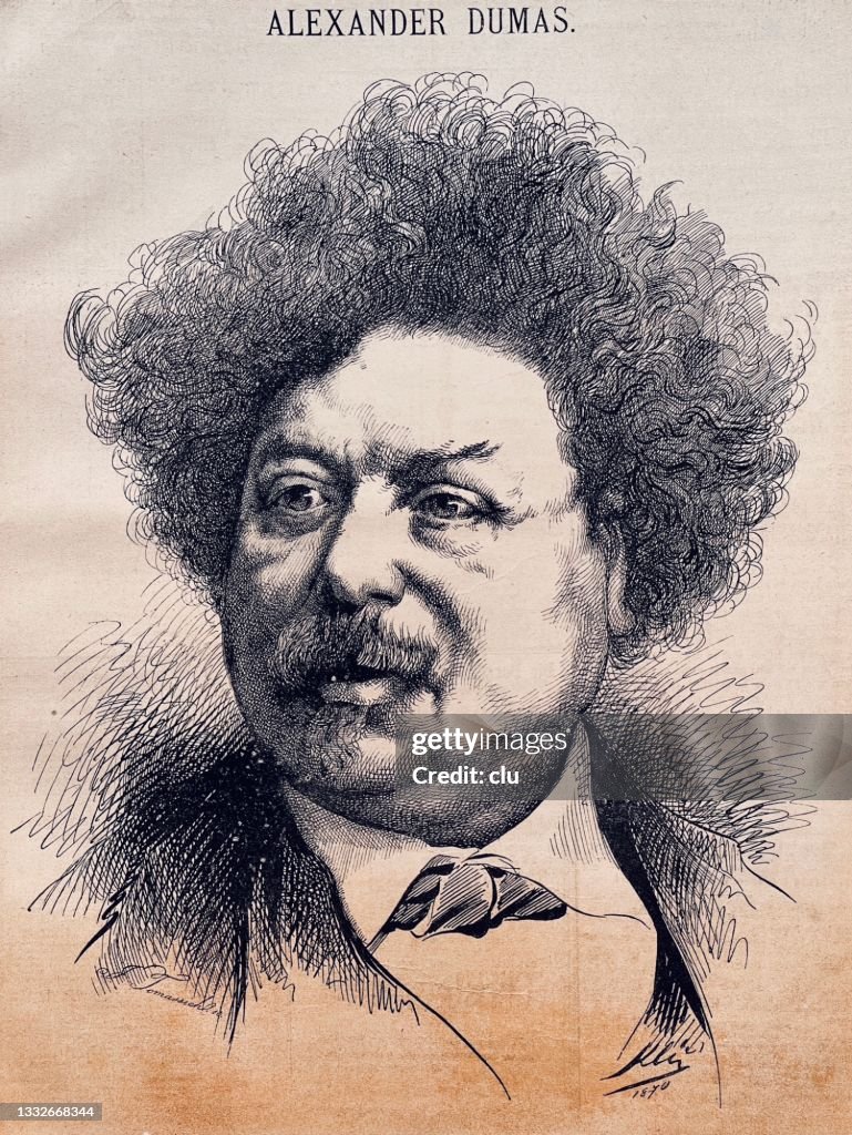 Alexandre Dumas disparo a la cabeza, retrato