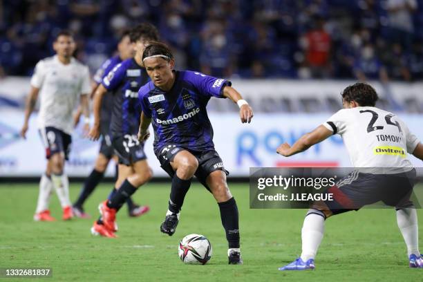 Takashi USAMI of Gamba Osaka in action during the J.League Meiji Yasuda J1 match between Gamba Osaka and Yokohama F.Marinos at Panasonic Stadium...