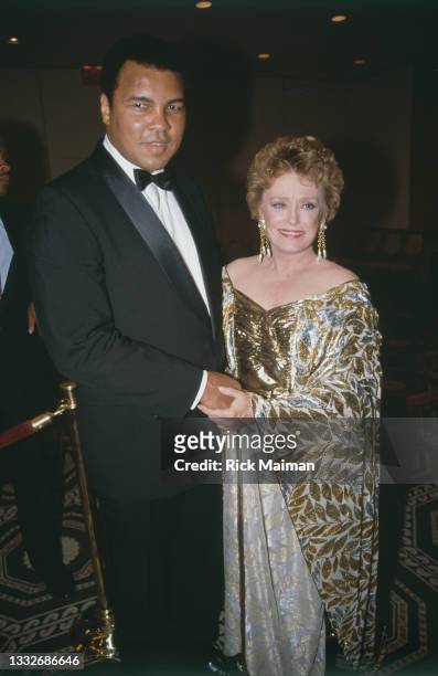 American boxer Muhammad Ali and american actress Rue McClanahan at the Night of 100 Stars in New York.