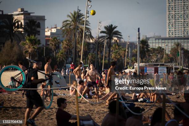 Barceloneta beach, on August 5 in Barcelona, Catalonia, Spain. Barcelona faces a tourist season this summer marked by the fifth wave of the Covid-19...