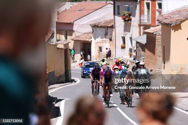 Mario Aparicio Muñoz of Spain and Team Burgos - BH, Hugh Carthy of United Kingdom and Team EF Education - Nippo, Pablo Sevilla Diego of Spain and...