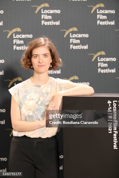 Liv Lisa Fries attends a photocall during 74th Locarno Film Festival on August 06, 2021 in Locarno, Switzerland.