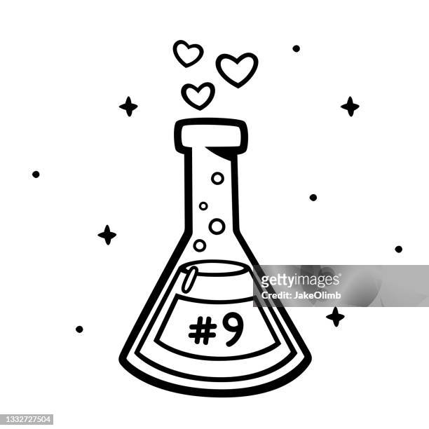 ilustrações, clipart, desenhos animados e ícones de love potion doodle 5 - love potion