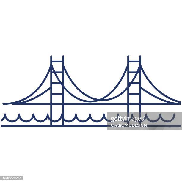 famous landmark the bosphorus bridge in istanbul - istanbul bridge stock illustrations