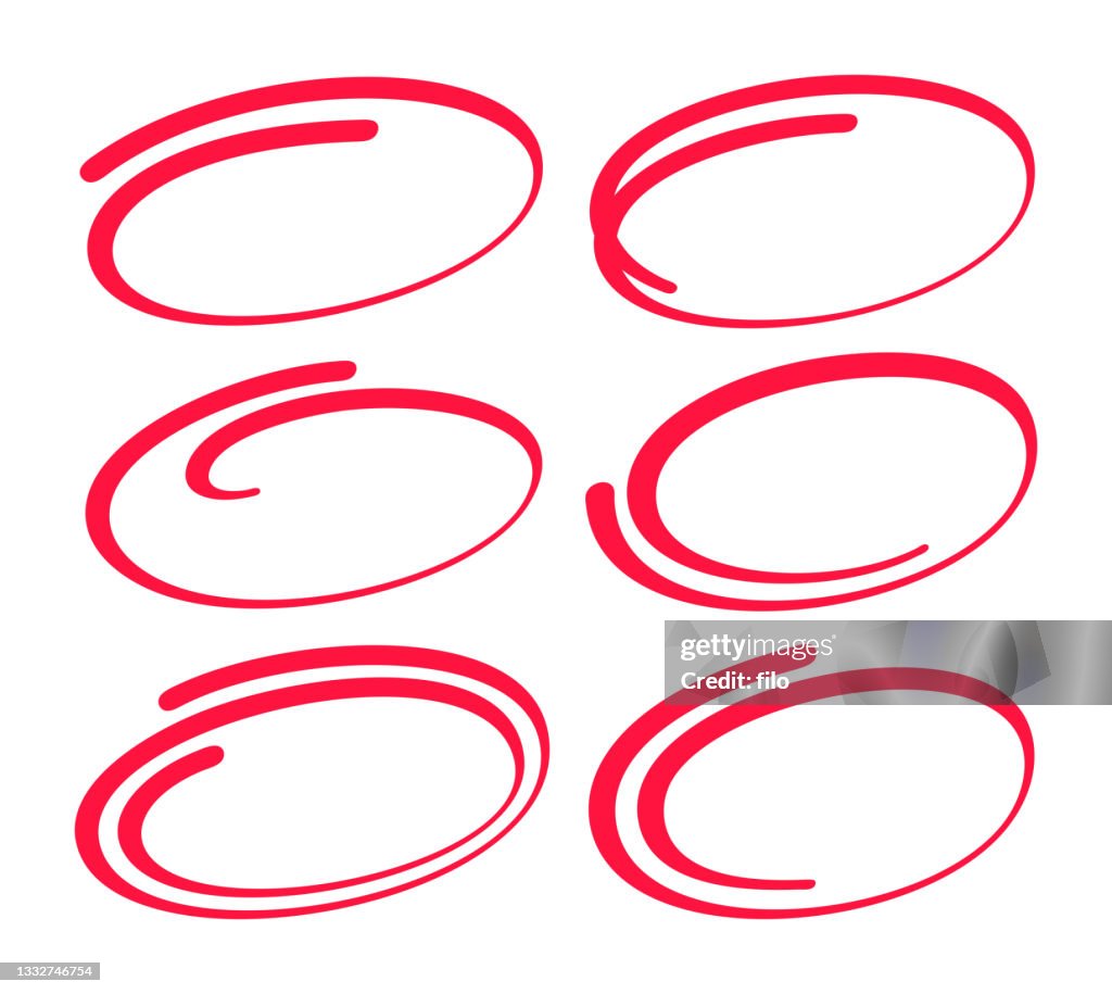 Correction Highlight Circle Circled Drawn Lines