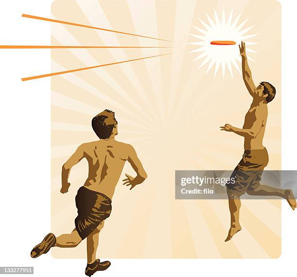 ultimate frisbee [vector] - flying disc stock illustrations