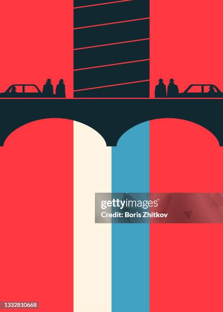 bridge of spies. - cold war stock pictures, royalty-free photos & images