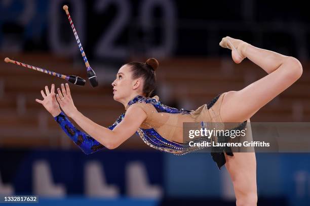 Nicol Zelikman of Team Israel competes during the Individual All-Around Final on day fifteen of the Tokyo 2020 Olympic Games at Ariake Gymnastics...