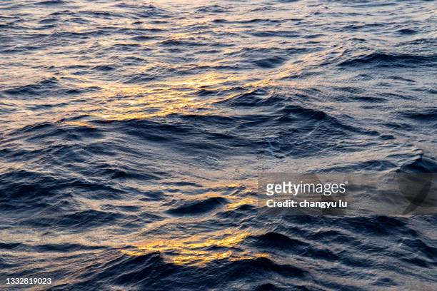 golden sun shines on the sea - océano pacífico fotografías e imágenes de stock