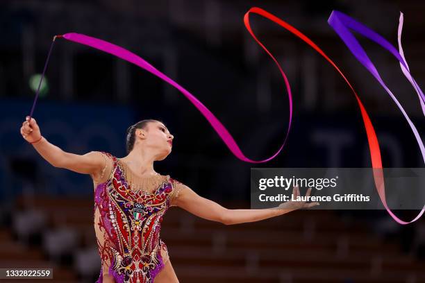 Milena Baldassarri of Team Italy competes during the Individual All-Around Final on day fifteen of the Tokyo 2020 Olympic Games at Ariake Gymnastics...
