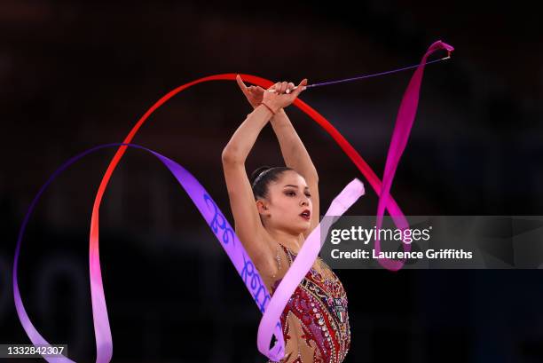 Milena Baldassarri of Team Italy competes during the Individual All-Around Fina on day fifteen of the Tokyo 2020 Olympic Games at Ariake Gymnastics...