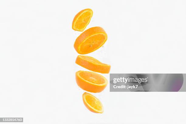 orange fruit - slice imagens e fotografias de stock