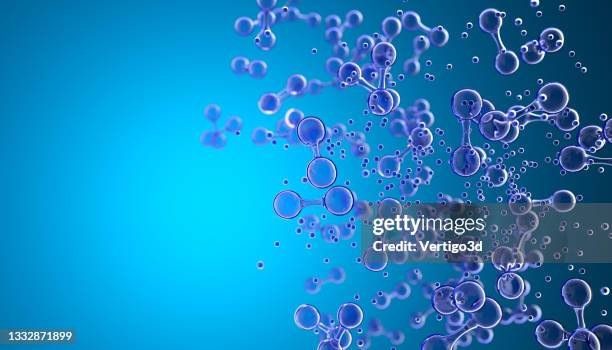 abstract nano molecular structure concept - hydrogen stockfoto's en -beelden