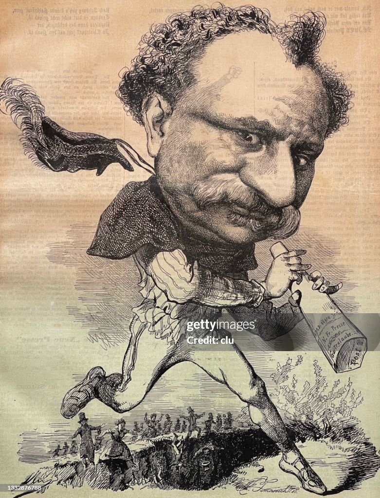 A crisis profiteer and speculator jumps over the trenches of ordinary people