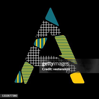 Modern patterned cracked style alphabets vector illustration Modern patterned cracked style alphabets vector illustration