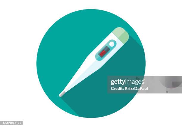 thermometer icon - fever stock illustrations