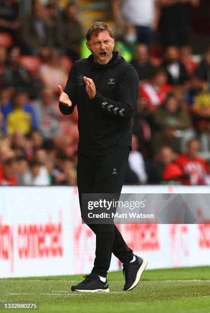 Southampton manager Ralph Hasenhüttl during the pre season friendly match between Southampton FC and Athletic Club at St Mary's Stadium on August 07,...