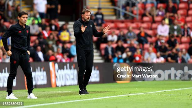 Southampton manager Ralph Hasenhüttl during the pre season friendly match between Southampton FC and Athletic Club at St Mary's Stadium on August 07,...