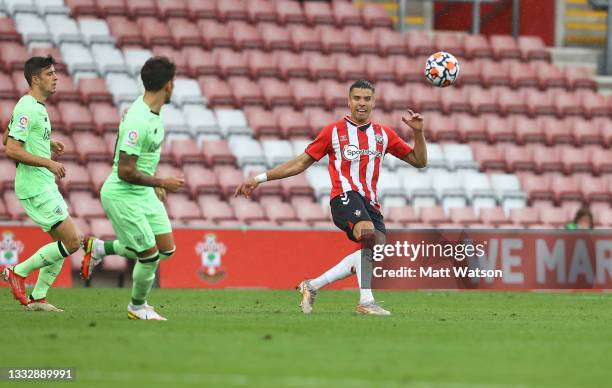 Jan Bednarek of Southampton during the pre season friendly match between Southampton FC and Athletic Club at St Mary's Stadium on August 07, 2021 in...