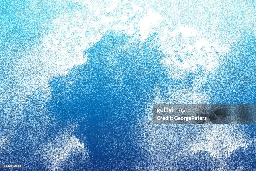Vektor-Stipple-Illustration von Gewitterwolken