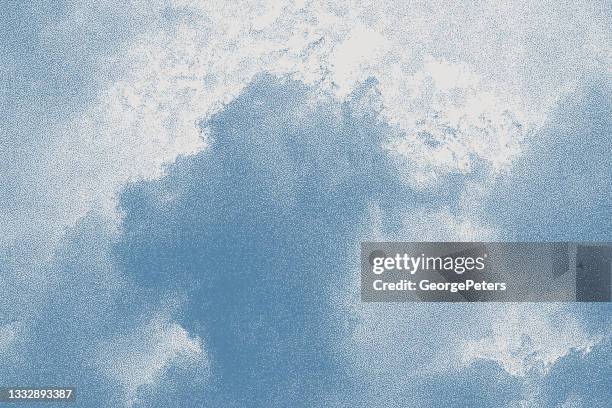 bildbanksillustrationer, clip art samt tecknat material och ikoner med vector stipple illustration of storm clouds - regn