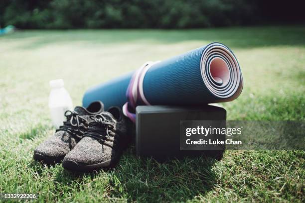 temps de yoga - meadow stock photos et images de collection