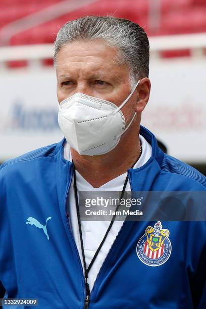 Ricardo Peláez, sports director of Chivas, looks on prior to the 3rd round match between Chivas and Juarez as part of the Torneo Grita Mexico A21...