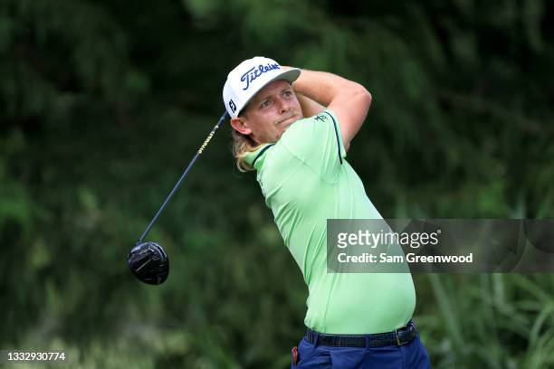 Cam Smith of Australia plays a shot on the 12th hole during the third round of the World Golf Championship-FedEx St Jude Invitational at TPC...