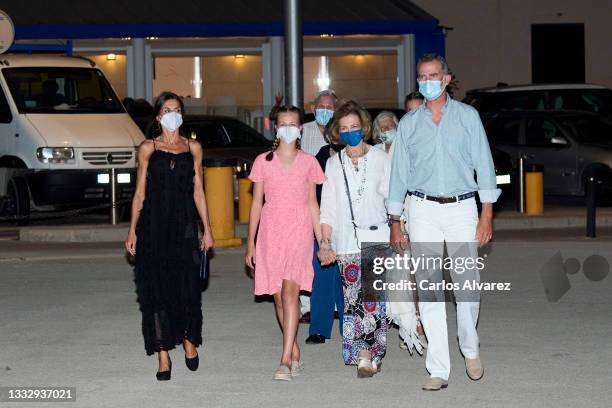 King Felipe VI of Spain, Queen Letizia of Spain, Crown Princess Leonor of Spain, Princess Sofia of Spain, Queen Sofia and Princess Irene of Greece...