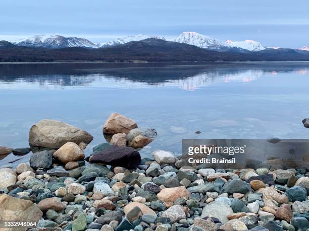beautiful lake view in chubut patagonia argentina - chubut province stock pictures, royalty-free photos & images
