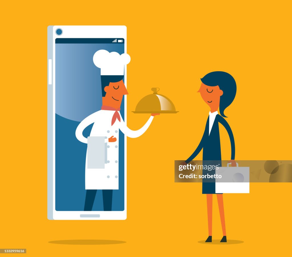 Servir de la nourriture - chef - Femme d’affaires