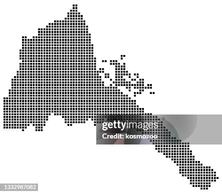 Eritrea map square dotted style Eritrea map square dotted style